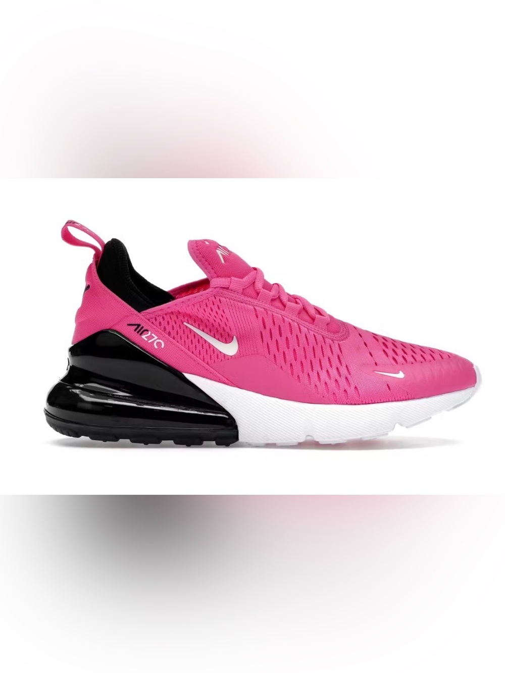 Nike Air Max 270 Hot Pink Black/White Sneaker - Picture 1 of 6
